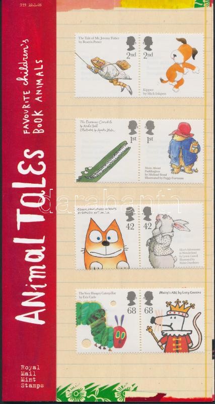 Gyermek könyvek állat figurái 4 pár dísz csomagolásban, Children's books animal figures 4 pairs in decorative packaging