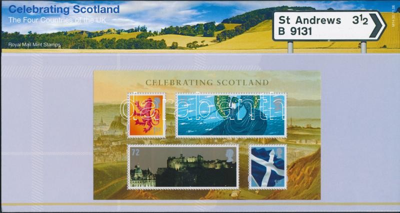 Scotland National Day Block in decorative holder, Skócia Nemzeti ünnep blokk díszcsomagolásban