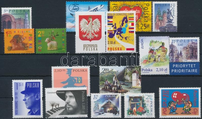 16 stamps, 16 db bélyeg közte sorokkal