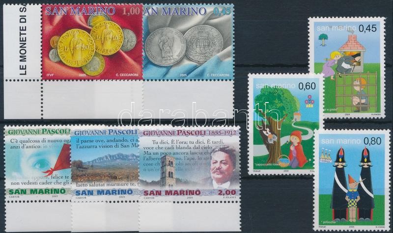 2004-2005 8 diff stamps, 2004-2005 8 klf bélyeg