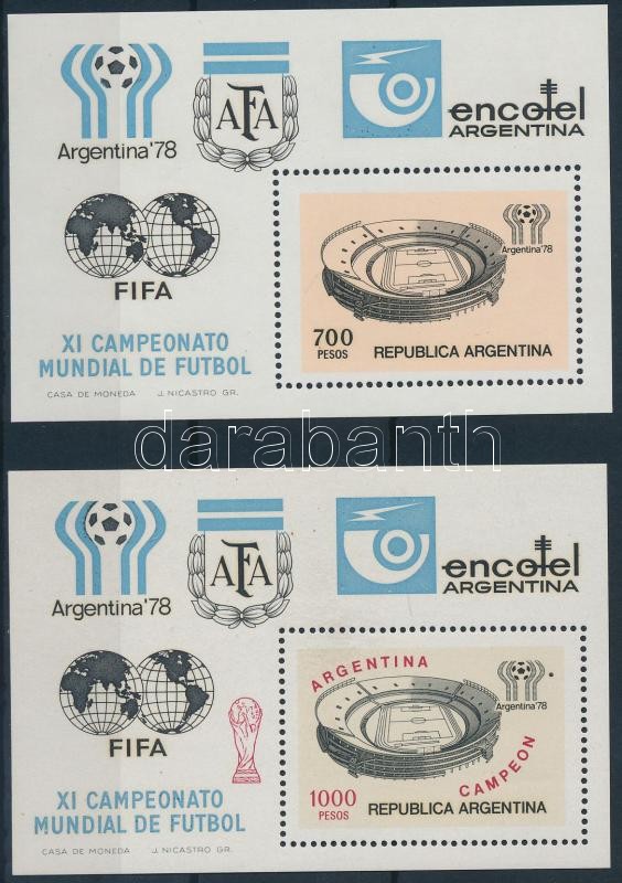 Labdarúgó VB (VI) blokk és felülnyomott változata, Football World Cup (VI) block and overprinted version
