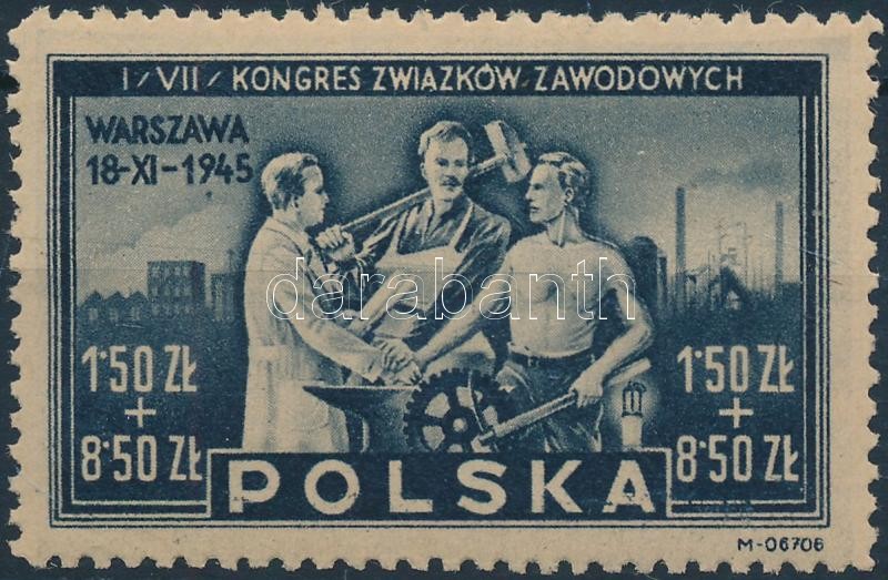 Szakszervezeti kongresszus, Varsó bélyeg, Trade Union Congress, Warsaw stamp