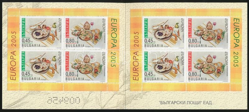Europa CEPT, Gasztronómia bélyegfüzet, Europa CEPT, Gastronomy stamp-booklet