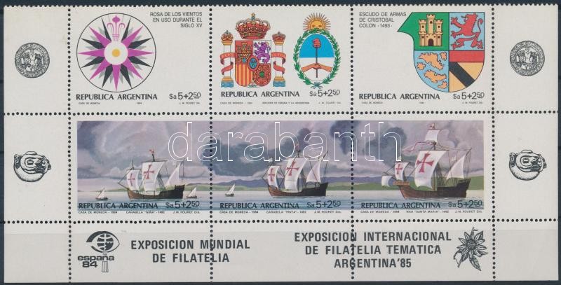 International Stamp Exhibition set corner block of 6, Nemzetközi bélyegkiállítás sor ívsarki 6-os tömbben
