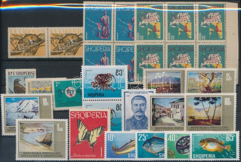 1962-1969 15 klf önálló érték + 1 négyestömb + 1 hatostömb + 1 pár, 1962-1969 15 diff stamps + 1 block of 4 + 1 block of 6 + 1 pair