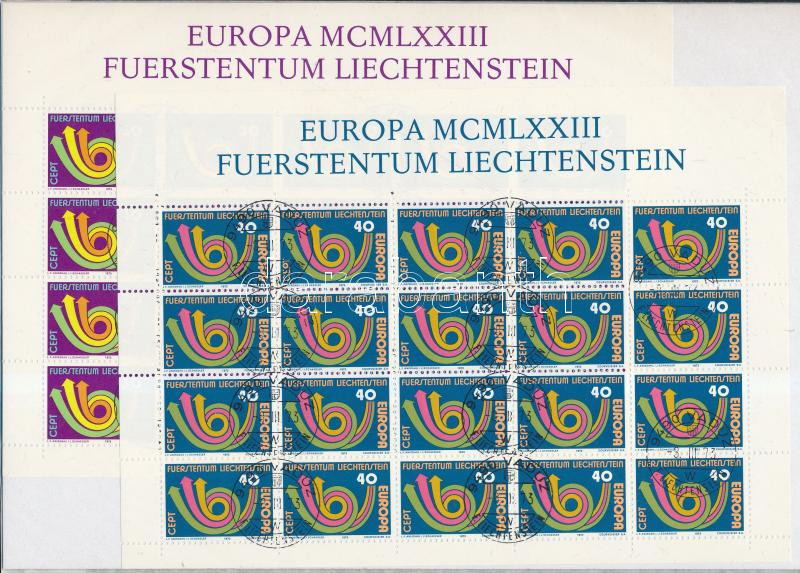 Europa CEPT minisheet set, Europa CEPT kisív sor