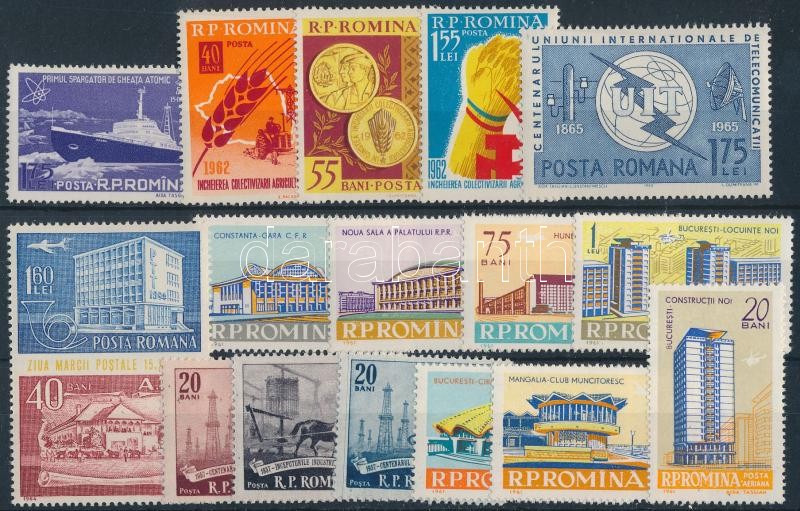 1959-1965 3 diff sets + 3 diff stamps, 1959-1965 3 klf sor + 3 klf önálló érték