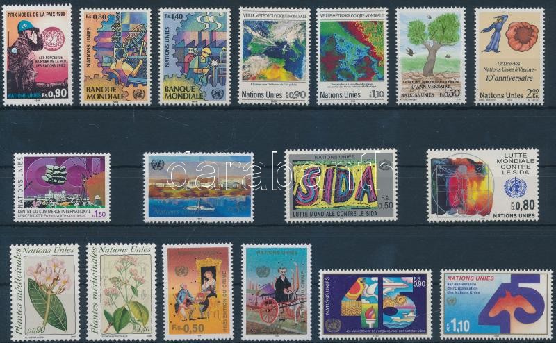 1989-1990 3 diff stamps + 7 diff sets, 1989-1990 3 klf bélyeg + 7 klf sor