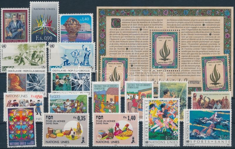 1987-1988 20 db bélyeg közte sorok + 1 db blokk, 1987-1988 20 stamps with sets + 1 block