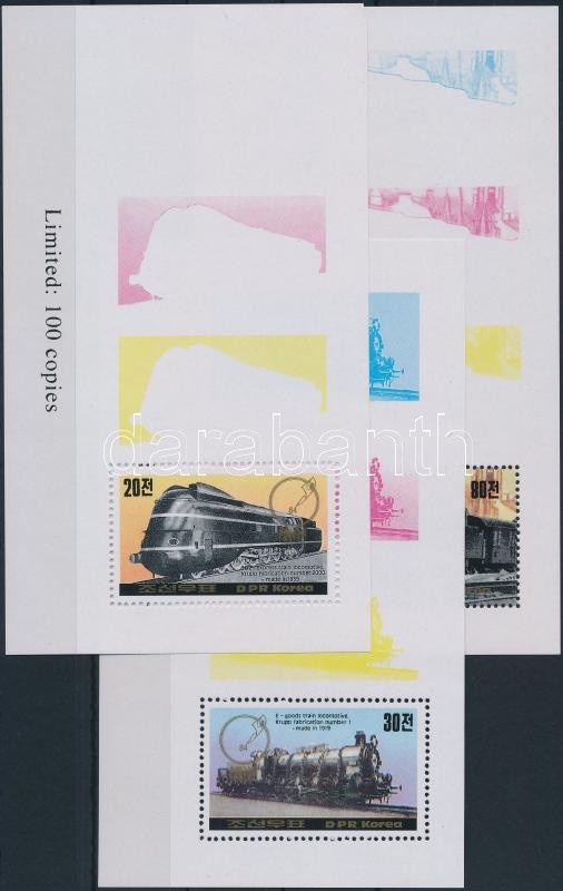 International Stamp Exhibition, railway colour-proof, Nemzetközi bélyegkiállítás, vasút színpróba