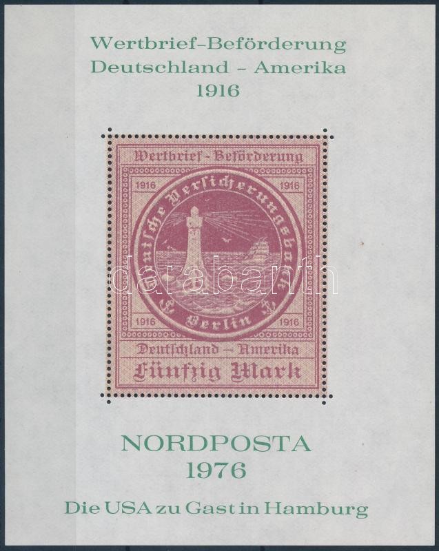 Nordpost memorial sheet, Nordposta emlékív