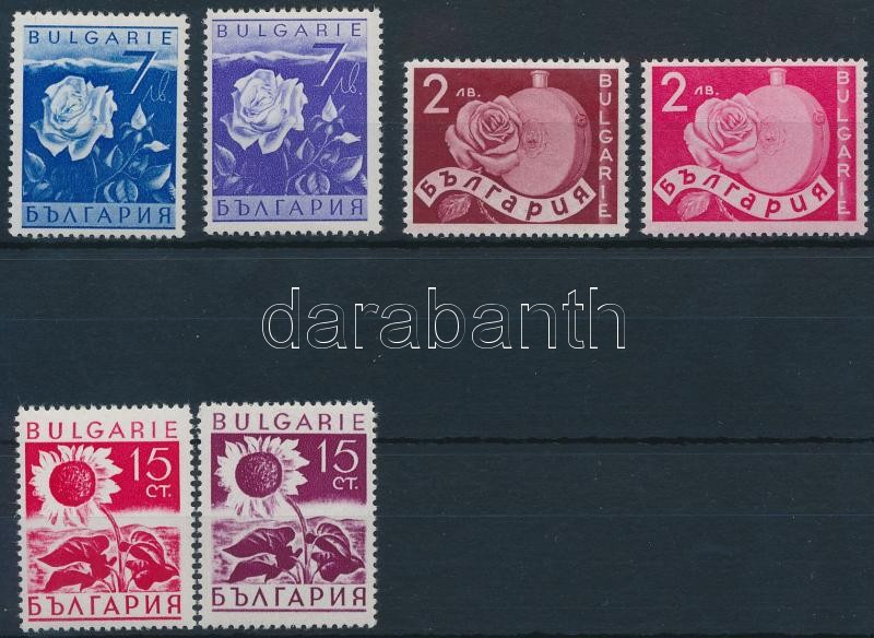 6 klf Virág bélyeg, Flowers 6 diff stamps