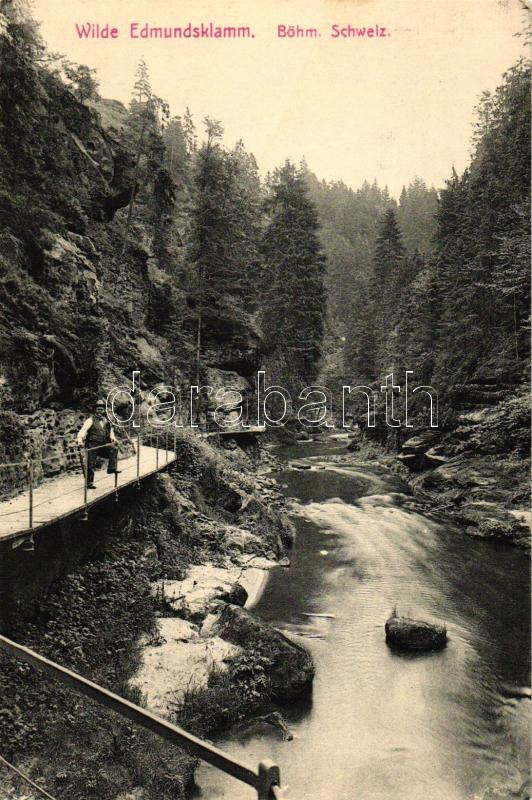 Ceské Svycarsko, Böhmische Schweiz, Bohemian Switzerland; Edmundsklamm / Soutěsky Kamenice / river