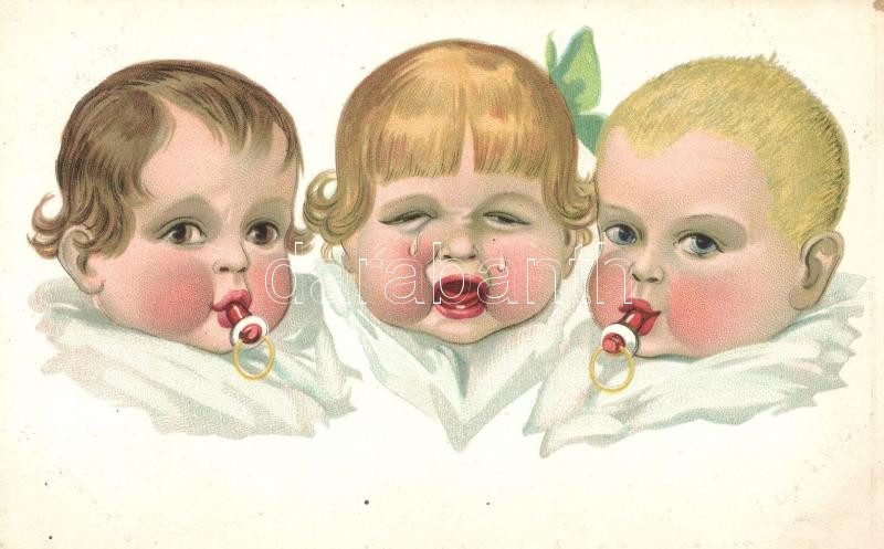 Babies, litho, Kisbabák, litho