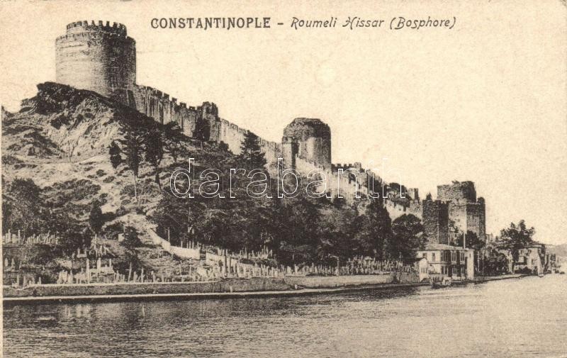 Constantinople, Istanbul; Roumeli Hissar, Bosphore / Rumelihisari, from postcard booklet