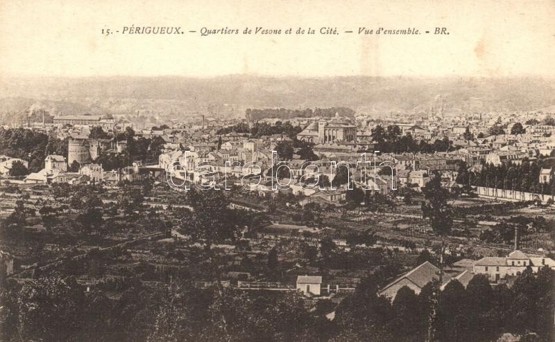 Périgueux; Quartiers de Vesone et de la Cité, Vue d'ensemble / general view of the city and the Vesone district