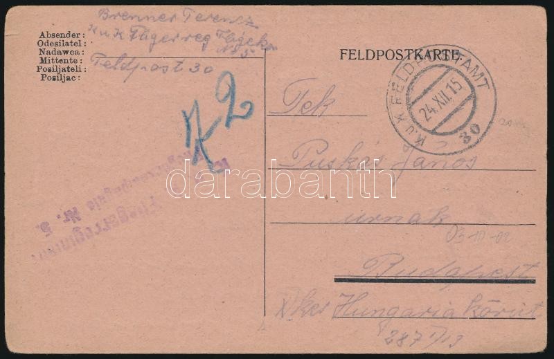 Tábori posta levelezőlap &quot;K.u.k. Fliegerkompagnie Nr. 5.&quot;, Field card &quot;K.u.k. Fliegerkompagnie Nr. 5.&quot;