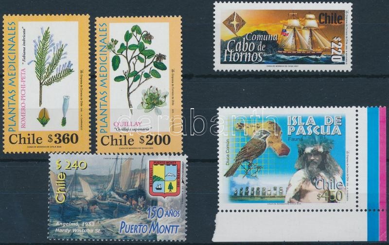 2000-2003 5 db bélyeg, közte pár és ívsarki érték, 2000-2003 5 stamps