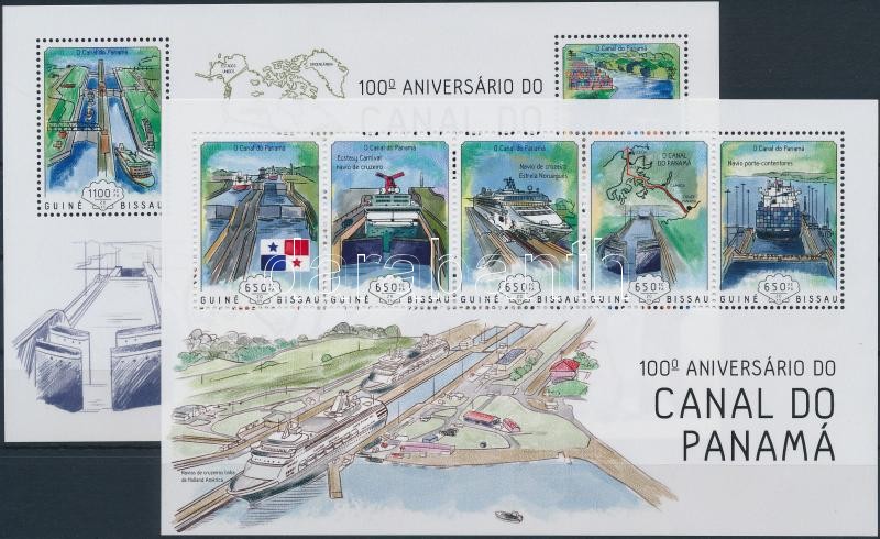 100 éves a Panama Csatorna kisív + blokk, Panama Channel Centanray minisheet + block