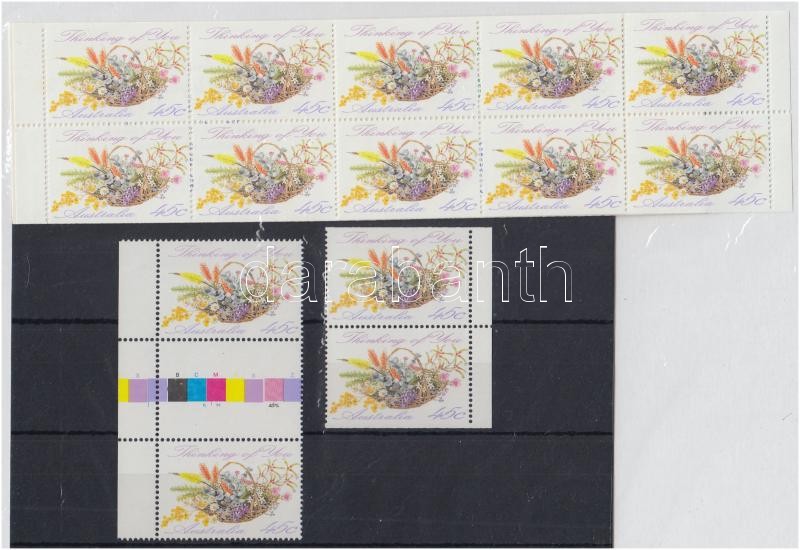 Greeting Stamp pair + stamp-booklet, Üdvözlőbélyeg pár + bélyegfüzet