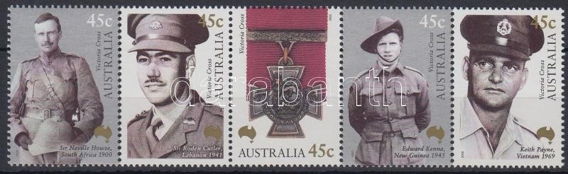 100 éves az ausztrál Vicoria Kereszt sor ötöscsíkban, Centenary of Victoria Cross set stripe of 5