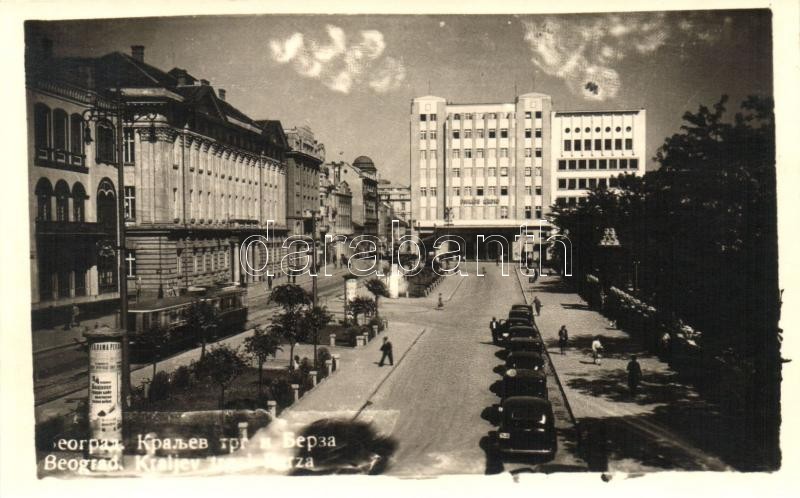 Belgrade; Kraljev trgzi Berza / Kings Square and the Stock Exchange, 'Philips Radio' building