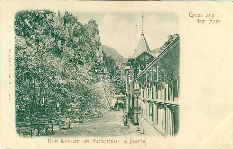 Bodetal, Harz, Hotel Waldkater, Bischofsfelsen