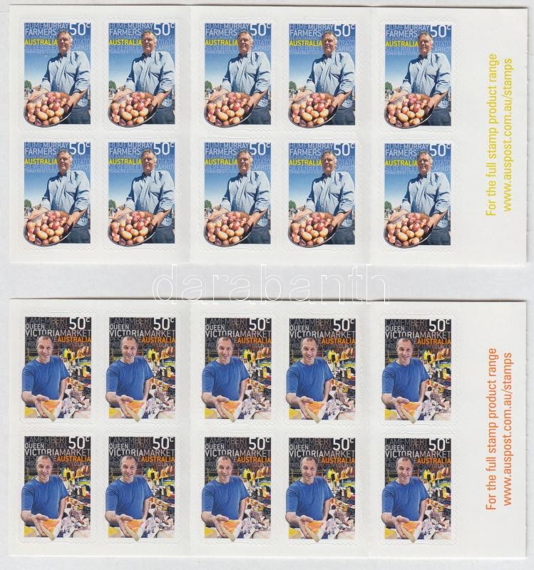 Piacok 5 db klf öntapadós bélyegfüzet, Markets 5 self-adhesive stamp-booklet