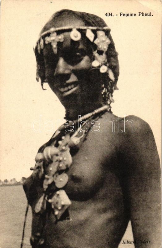 Afrikai Fulbék folklór, meztelen nő, Femme Pheul / African Fula folklore, nude