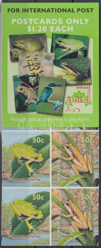 Frogs self-adhesive stamp-booklet, Békák öntapadós bélyegfüzet