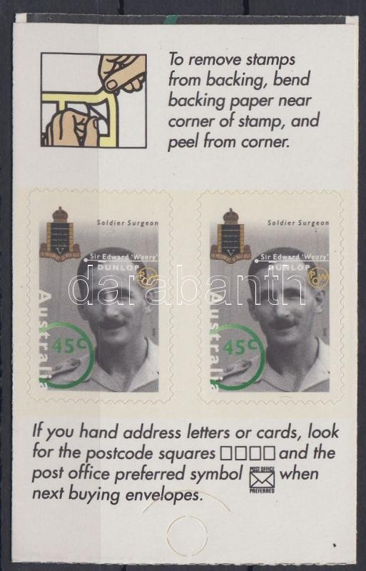 World War II. (I) self-adhesive stamp-booklet, II. világháború hősei (I) öntapadós bélyegfüzet