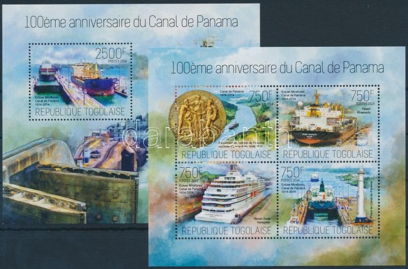 Centenary of Panama Canal mini sheet + block, 100 éves a Panama- csatorna kisív + blokk