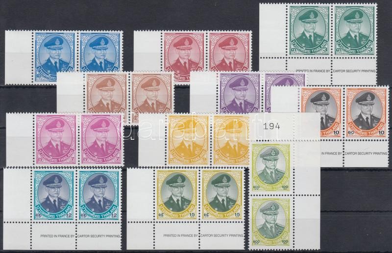 Definitive 11 stamps in pairs, Forgalmi sor 11 értéke párban
