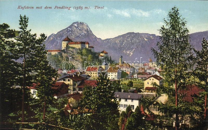 Kufstein (Tirol); general view with Mount Pendling