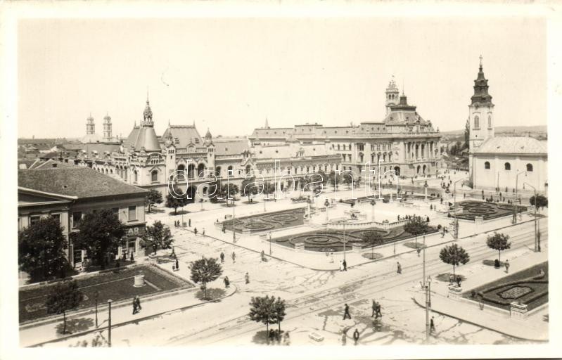 Oradea,  square / ( slant cut), Nagyvárad, Szent László tér / (ferdén vágott )