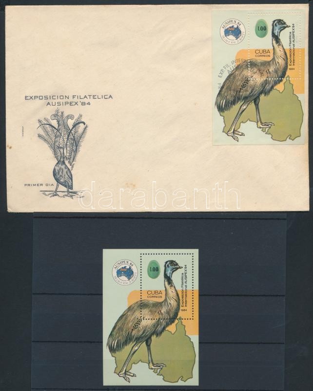 Stamp Exhibition; bird block + FDC, Bélyegkiállítás; Madár blokk + FDC