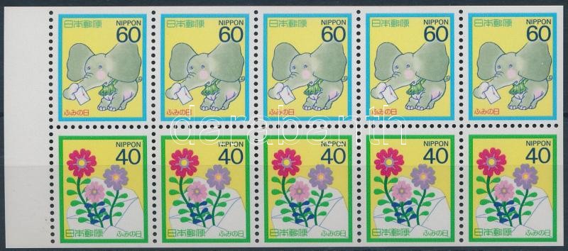 Levelezőnap bélyegfüzetlap, Correspondent day stamp booklet sheet