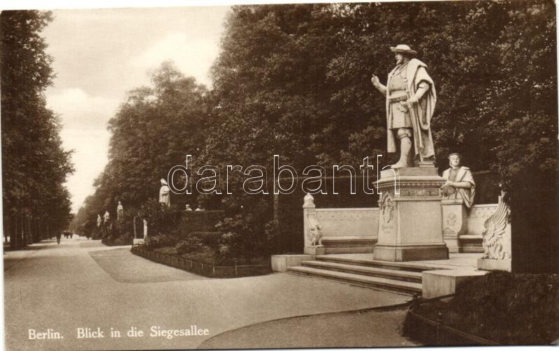 Berlin, Blick in die Siegesalle / statue