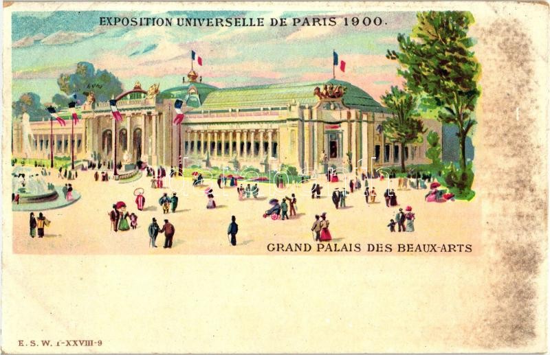 1900 Paris, Exposition Universelle, Grand Palais des Beaux Arts / palace, E.S.W. I-XXVIII-9. litho