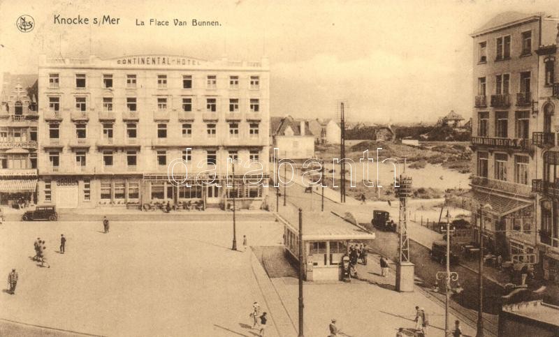 Knocke-Sur-Mer, La Place Van Bunnen / square, Continental Hotel