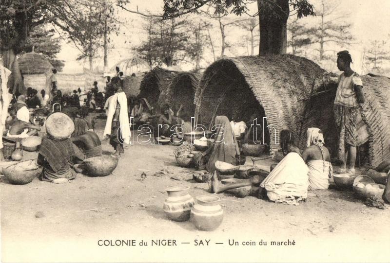 Say, 'Colonie du Niger', Un coin du marché / The French colony in Nigeria, corner market