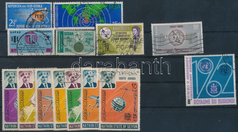 Kommunikáció 1963-1973 15 klf bélyeg közte sorok, Communication 1963-1973 15 stamps