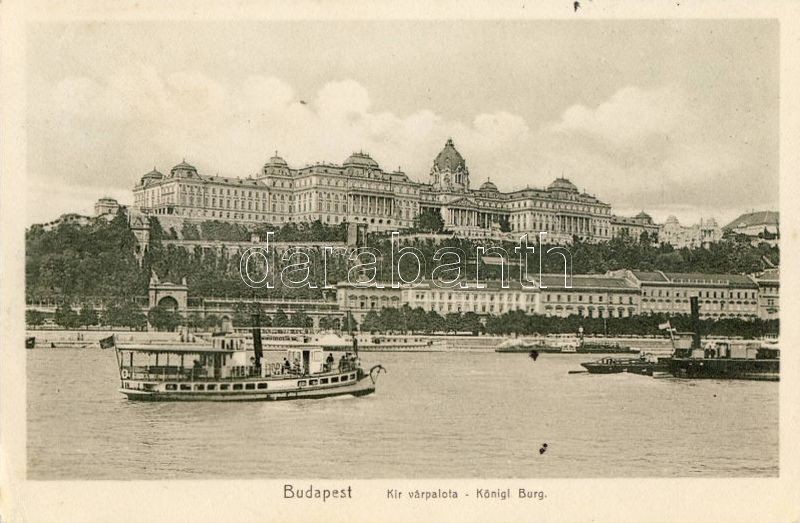 Budapest I. Királyi Várpalota, gőzhajók