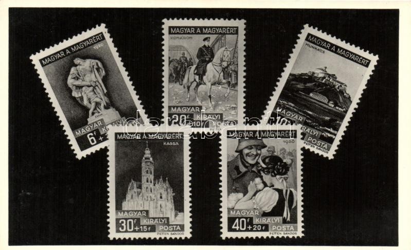 1938-1939 'Magyar a magyarért' Alkalmi bélyegsorozat, Marer Béla kiadása, Hungarian commemorative stamps