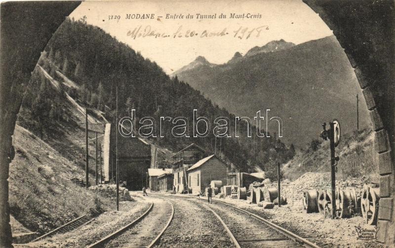 Modane, Entrée du Tunnel du Mont-Cenis / railway tunnel entrance of Mont-Cenis, railway tracks