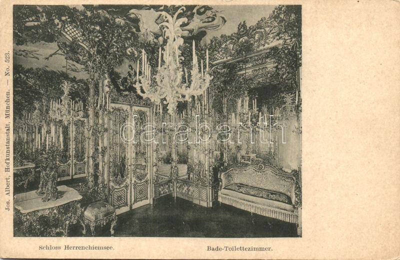 Herrenchiemsee, Schloss, Bade-Toiletzimmer / castle, bathroom, interior