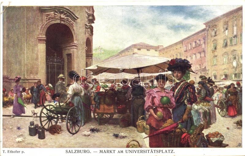 Salzburg, Markt am Universitätplatz / Market on the University square