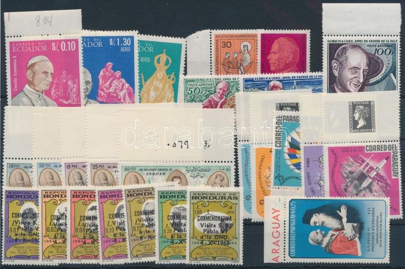 Popes 26 stamps, Pápa motívum az 1960-as évekből 26 klf bélyeg