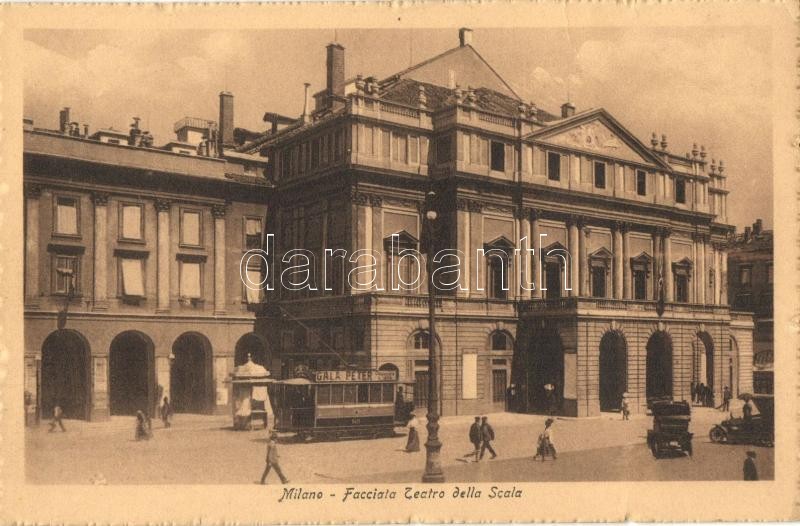 Milano, Milan; Teatro della Scala / theatre, tram