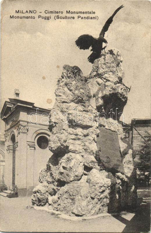 Milano, Milan; Cimitero Monumentale, Monumento Poggi / cemetery, monument